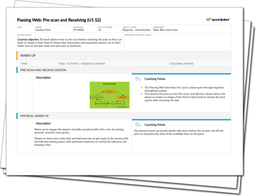 Passing Web: Pre-scan and Receiving Lesson Plan