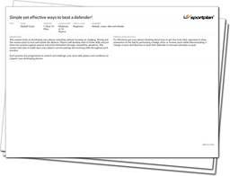 Simple yet effective ways to beat a defender! Lesson Plan