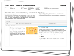 Fitness Session 2 to maintain optimal performance Lesson Plan