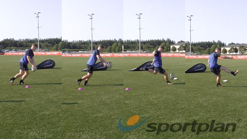 Drop Kick Reload Kicking - Rugby Drills, Rugby | Sportplan