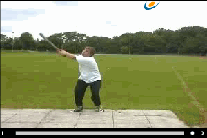 Delivery drill with pick axe handle Hammer - Athletics | Sportplan