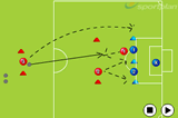 Quick deep pass - Outnumber the defenders | Passing and Receiving