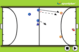 Front Defence Game | Indoor Hockey