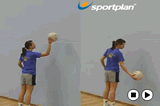 Single handed ball control against wall (right) | Wall drills