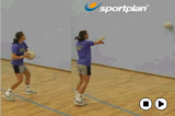 Passing off the back foot (right) | Wall drills
