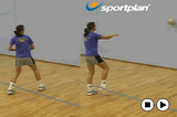 Passing off the back foot (left) | Wall drills