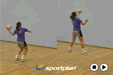 Elevated pass (left hand) | Wall drills