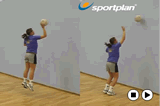Single handed flick to wall with jump (right) | Wall drills