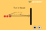 Throw, meet, catch and turn to pass | Wall drills