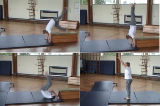 Handstand with forward roll exit with straight arms from box top. | Key 3 Handstand