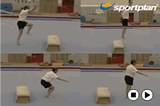 Hurdle Step on to platform and jump off. | Key 1 content jump & twist