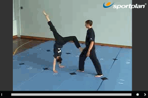 Handstand onto a Lunge Base Key 5 2 Balances and Bases | Sportplan