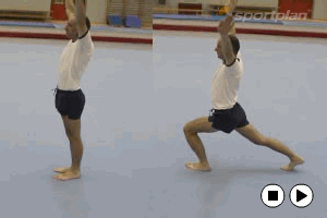 Forward Lunge Key 2 Body Conditioning - Gymnastics | Sportplan