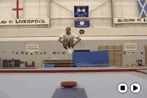 Tucked Jump from Spring Board Key 4 Content Trampette | Sportplan