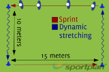 Warm Up Grid - Sprint and Stretch | Conditioned games