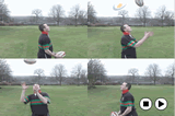 Throwing ball into air. | Agility & Running Skills