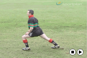 Calf stretch. Agility & Running Skills - Rugby | Sportplan