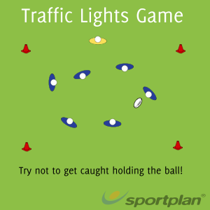 Traffic Lights Game Passing - Rugby Drills, Rugby | Sportplan