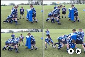 5 person scrum (mini rugby) Scrum - Rugby Drills, | Sportplan