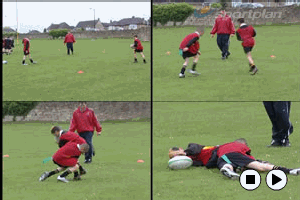 Jogging tackle Tackling - Rugby League Drills, Rugby | Sportplan